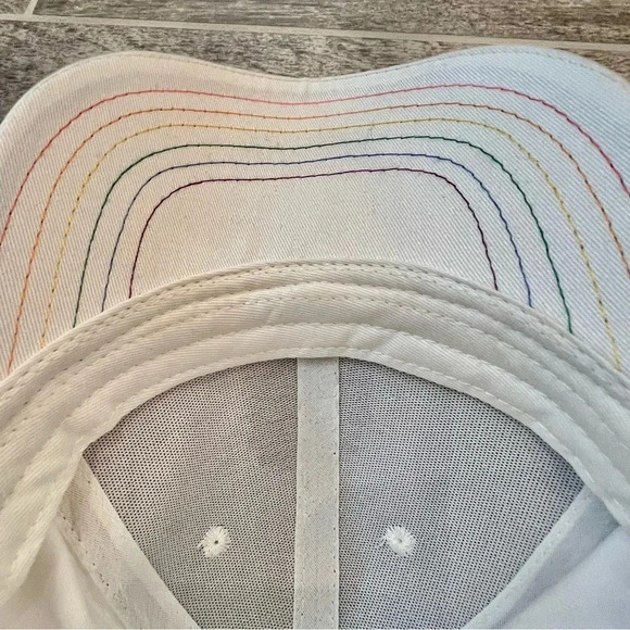 Walt Disney World WDW Cinderella Castle Baseball Cap Pride Collection White - Picture 5 of 6